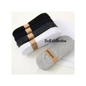 4Pairs Finest Cotton Freesize Unisex Plain Invisible Socks