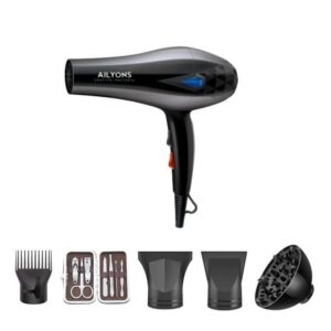 AILYONS P1 Professional Hair BlowDry Hair Dryer 2200W - Black (1YR WRTY)