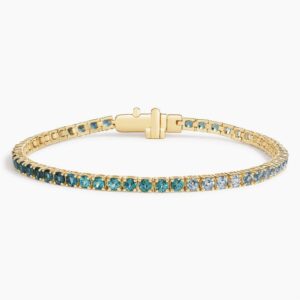 Coastal Ombre Gemstone Tennis Bracelet in 14K Yellow Gold