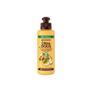 Garnier Ultra Doux Nourishing Leave In Cream With Avocado Oil & Shea Butter - Deeply Nourishes, Smoothes & Tames Frizz Very Dry, Frizzy Hair 200ml
