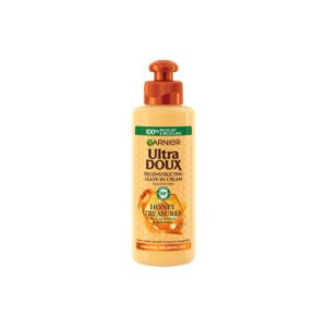 Garnier Ultra Doux Reconstructing Leave-In Cream with Honey Treasures - Deeply Nourishes, Repairs, & Improves Manageability, for Damaged Breaking Hair 200ml