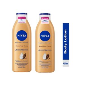 NIVEA Nourishing Cocoa Body Lotion With Cocoa Butter 400ml (Pack Of 2)