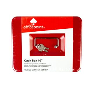 OfficePoint Cash Box 8'' 8878L Red